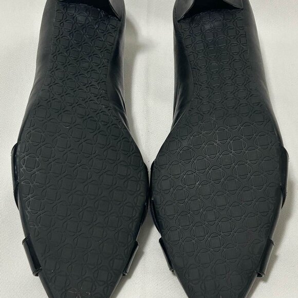 Nine West - Black Pointed Toe Heels with Buckle Accent - Picture 2 of 5